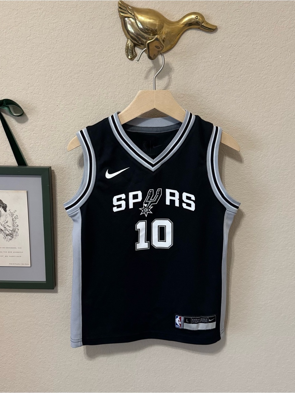 NIKE | San Antonio Spurs #10 DeRozan Black Youth Basketball Jersey Youth Large